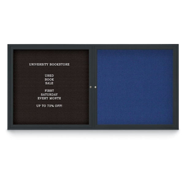 Corkboard, 72"x36", Cobalt Accent/Black
